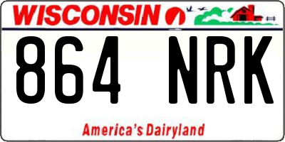 WI license plate 864NRK