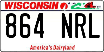 WI license plate 864NRL