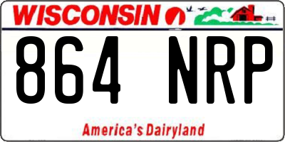 WI license plate 864NRP