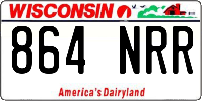 WI license plate 864NRR