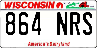 WI license plate 864NRS