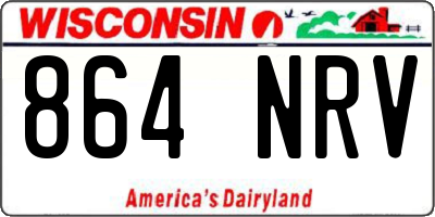 WI license plate 864NRV