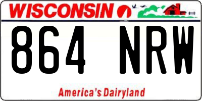 WI license plate 864NRW