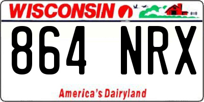 WI license plate 864NRX