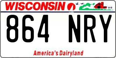 WI license plate 864NRY
