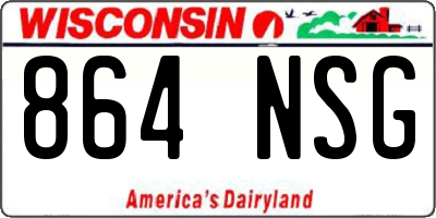 WI license plate 864NSG