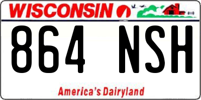 WI license plate 864NSH