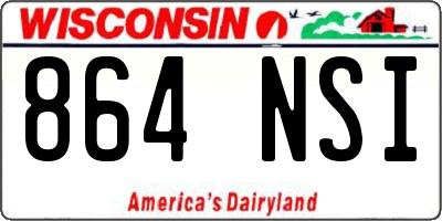 WI license plate 864NSI