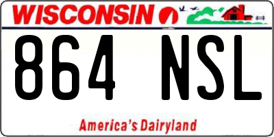 WI license plate 864NSL