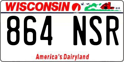 WI license plate 864NSR
