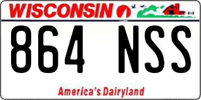 WI license plate 864NSS