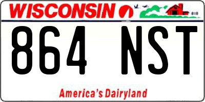 WI license plate 864NST