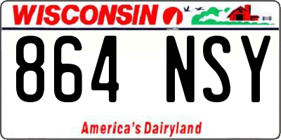 WI license plate 864NSY