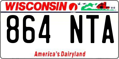 WI license plate 864NTA