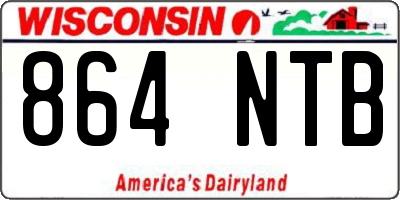 WI license plate 864NTB