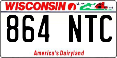 WI license plate 864NTC