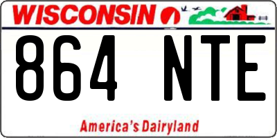 WI license plate 864NTE
