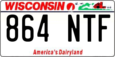 WI license plate 864NTF