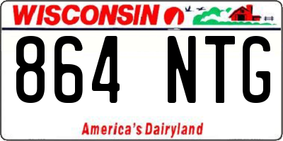 WI license plate 864NTG