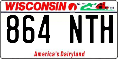 WI license plate 864NTH