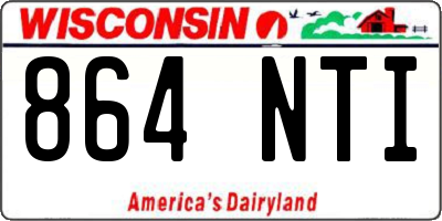 WI license plate 864NTI