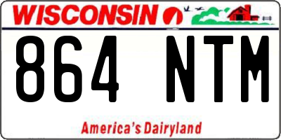 WI license plate 864NTM