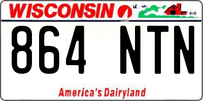 WI license plate 864NTN
