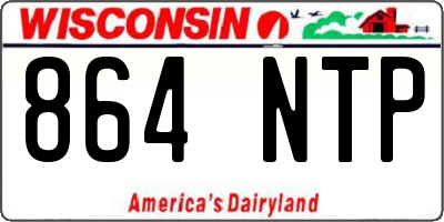 WI license plate 864NTP