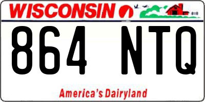 WI license plate 864NTQ