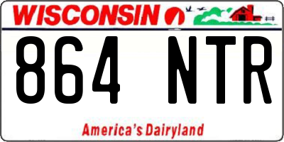 WI license plate 864NTR