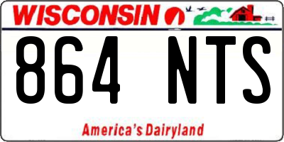 WI license plate 864NTS