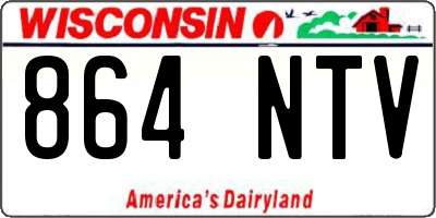 WI license plate 864NTV
