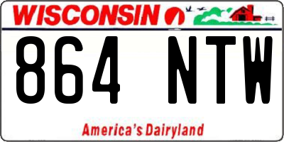 WI license plate 864NTW