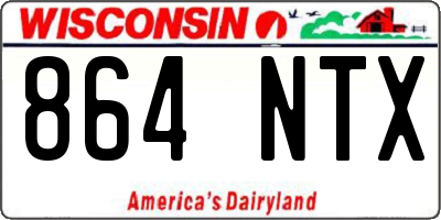 WI license plate 864NTX