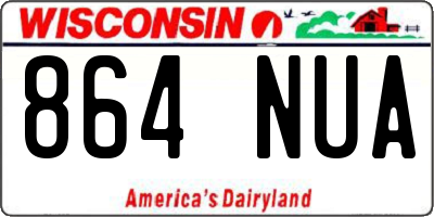 WI license plate 864NUA