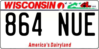WI license plate 864NUE