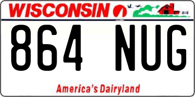 WI license plate 864NUG