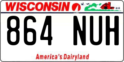 WI license plate 864NUH