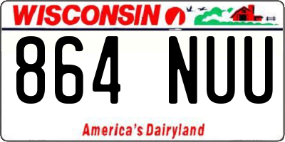 WI license plate 864NUU
