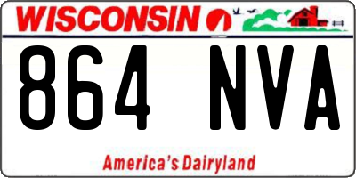 WI license plate 864NVA