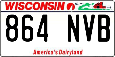 WI license plate 864NVB