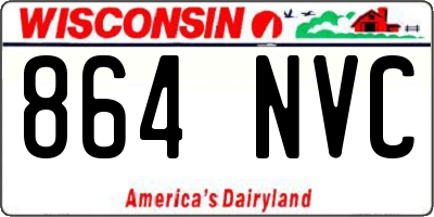 WI license plate 864NVC