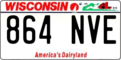 WI license plate 864NVE