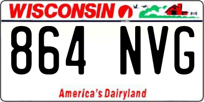 WI license plate 864NVG