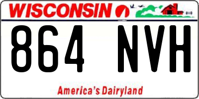 WI license plate 864NVH
