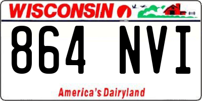 WI license plate 864NVI