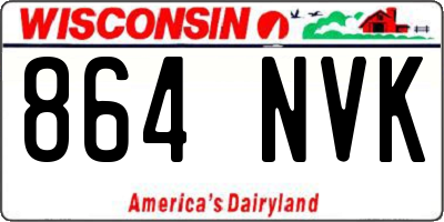 WI license plate 864NVK