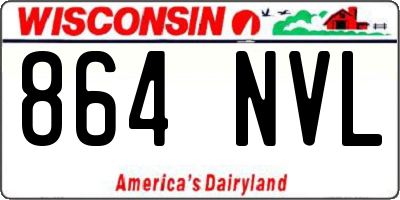 WI license plate 864NVL