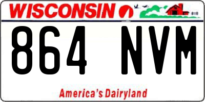 WI license plate 864NVM