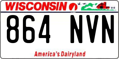 WI license plate 864NVN